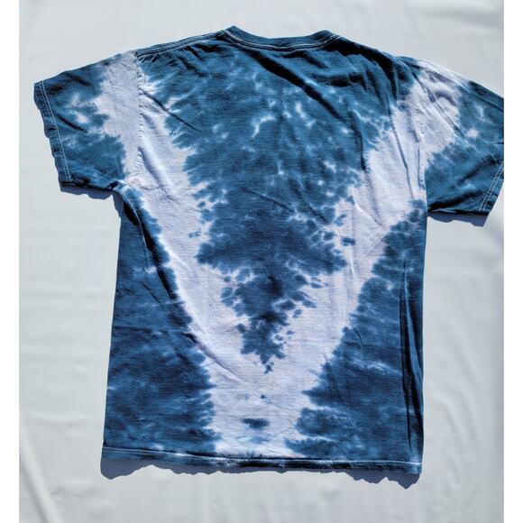 Pink Floyd Woman's Blue Tie Dye Light Prism Band T-Shirt Size M - Picture 2 of 4